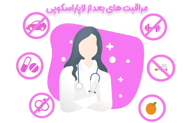 مراقبت های بعد از لاپاراسکوپی - دکتر درویش زاده